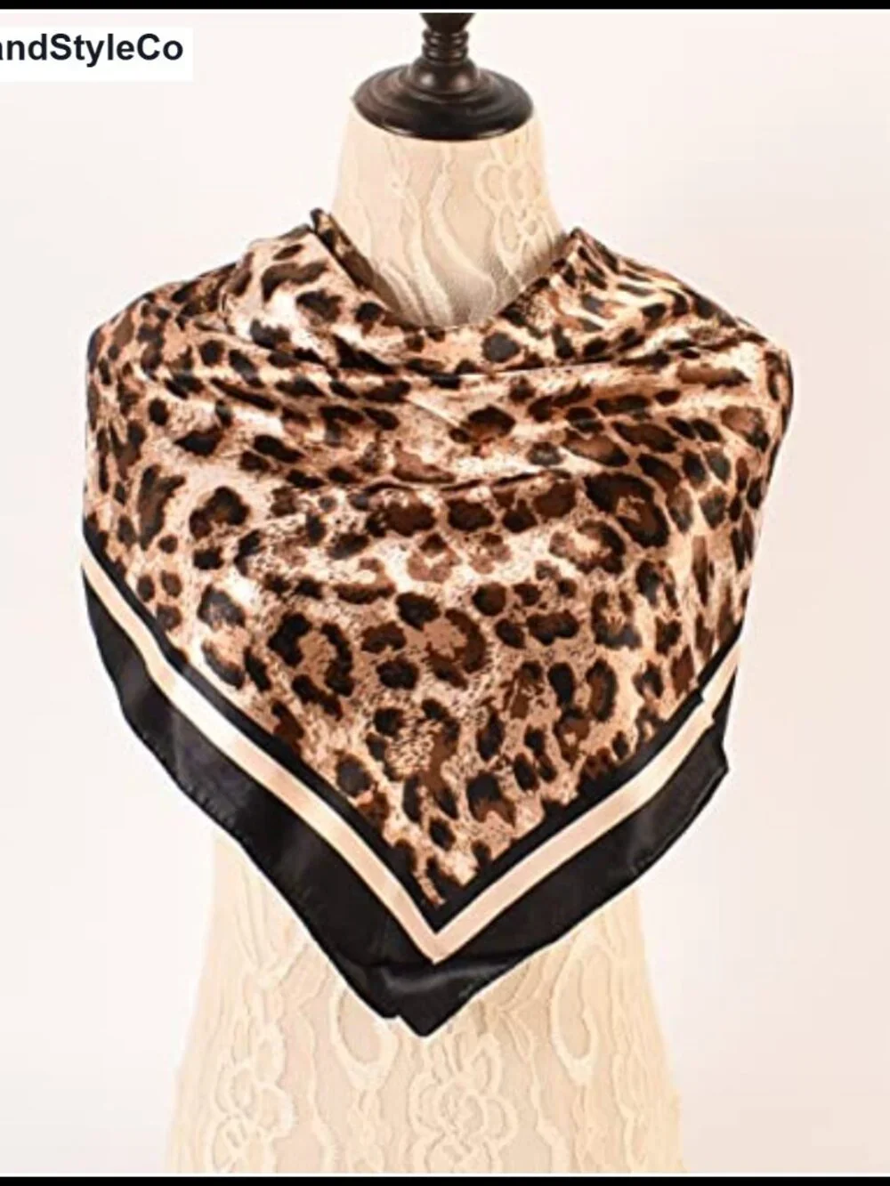 Silk Like Square Scarf - Polyester Satin Hair Wrap Neck Bandana